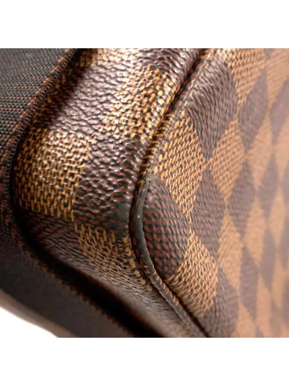 Louis Vuitton Broadway Damier Ebene Leather Brown Shoulder Bag Gold